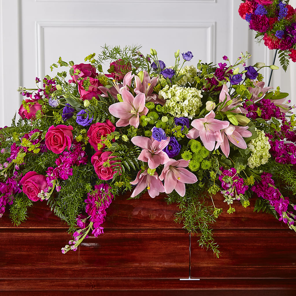 Radiant Tribute Casket Spray – Rhodes Family Price Chopper, Branson MO