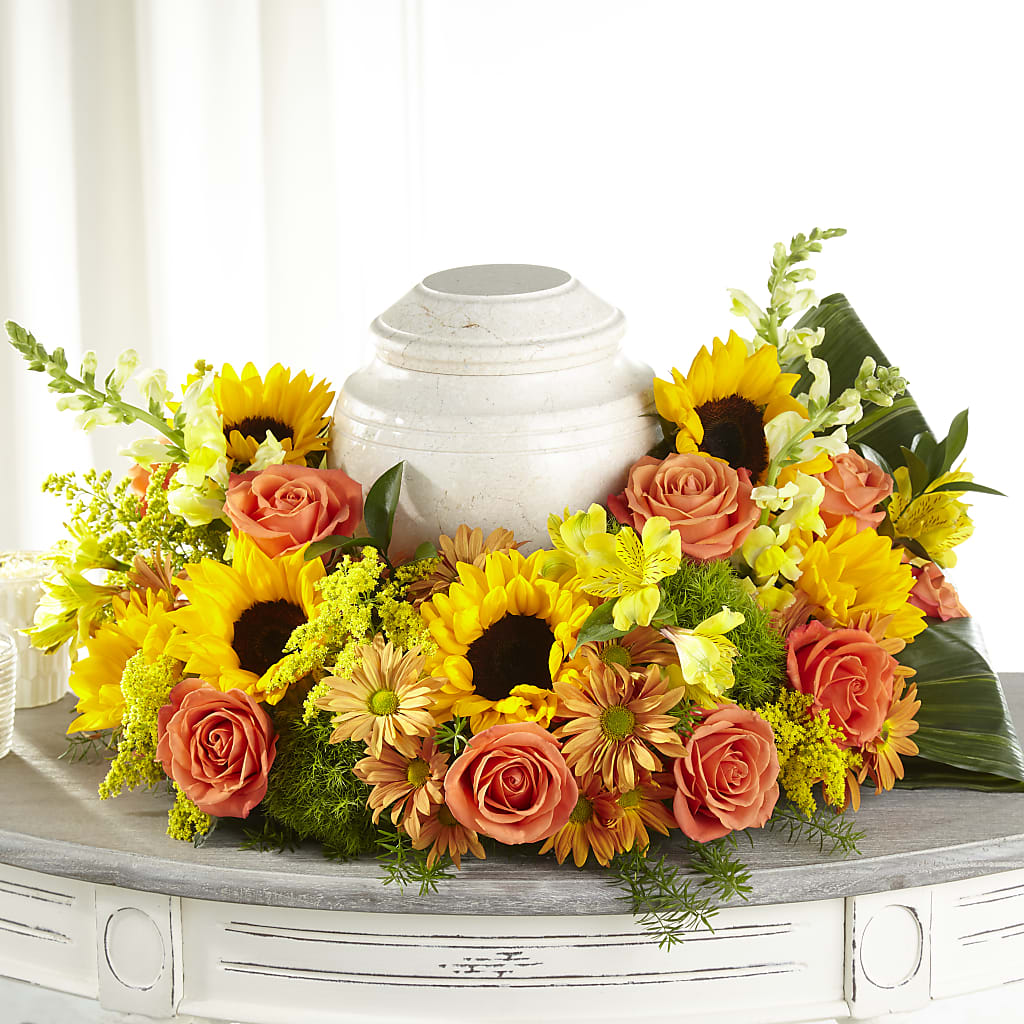 Faithful Sunflower Cremation Adornment – Rhodes Family Price Chopper, Branson MO