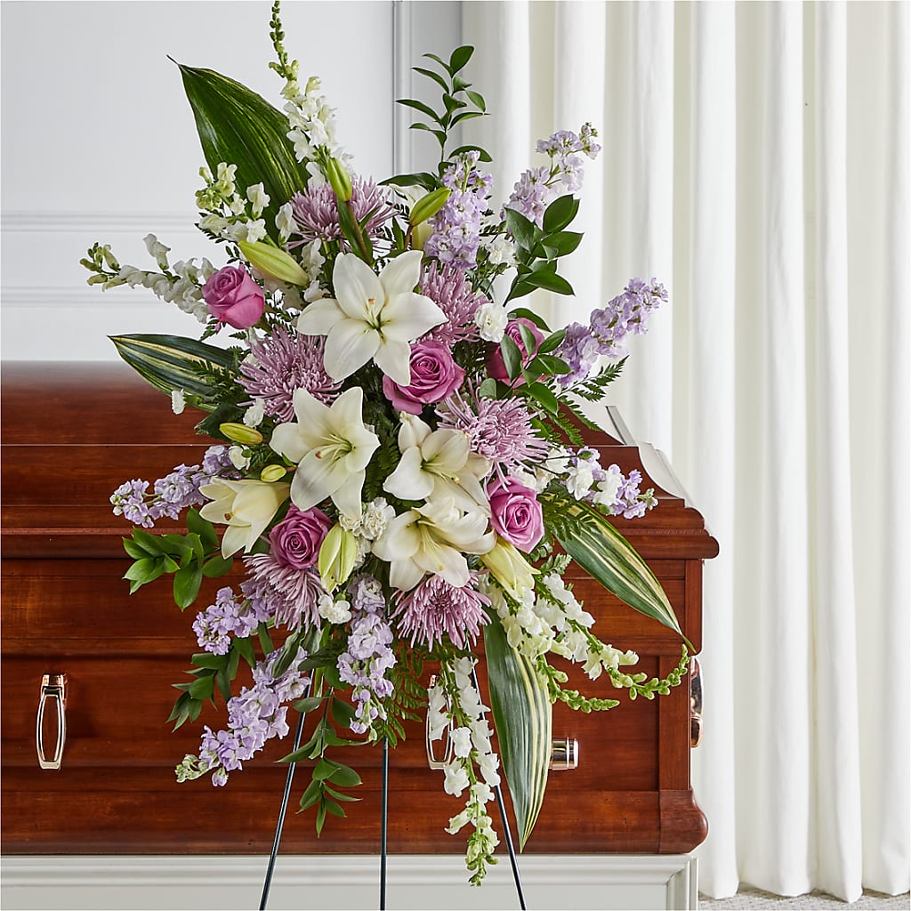 Grateful Hearts Standing Spray – Rhodes Family Price Chopper, Branson MO