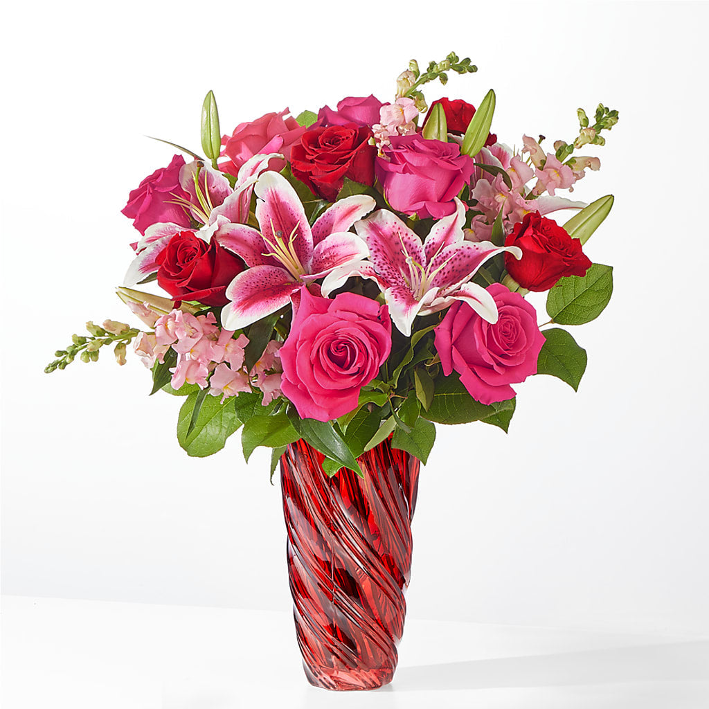 Always You Bouquet with Luxe Swirl Vase – Rhodes Family Price Chopper, Branson MO
