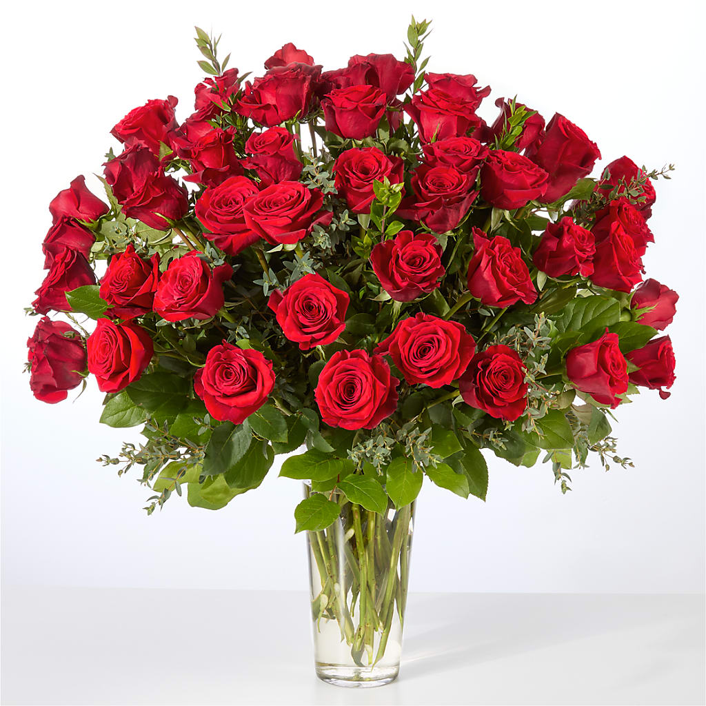 Forever Yours Fifty Stem Red Rose Bouquet – Rhodes Family Price Chopper, Branson MO