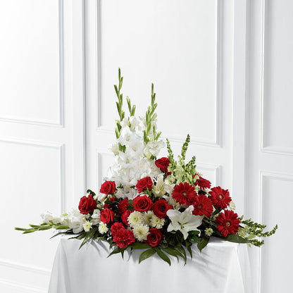 Crimson & White Arrangement –  Rhodes Family Price Chopper, Branson MO
