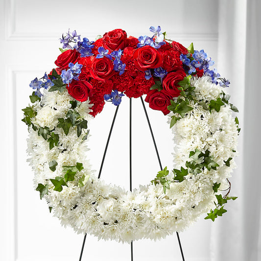 Patriotic Passion Wreath –  Rhodes Family Price Chopper, Branson MO