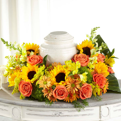 Faithful Sunflower Cremation Adornment –  Rhodes Family Price Chopper, Branson MO
