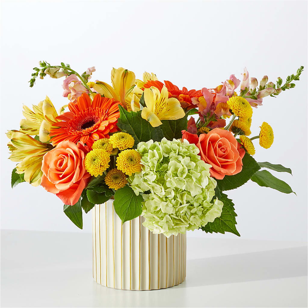 Autumn Sunshine Bouquet with Ivory Vase –  Rhodes Family Price Chopper, Branson MO