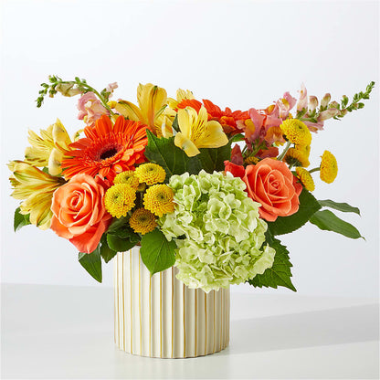 Autumn Sunshine Bouquet with Ivory Vase –  Rhodes Family Price Chopper, Branson MO