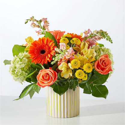 Autumn Sunshine Bouquet with Ivory Vase –  Rhodes Family Price Chopper, Branson MO