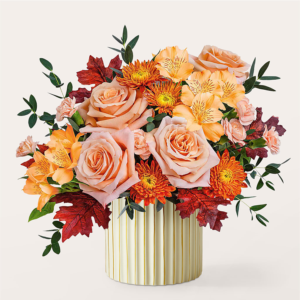 Spiced Latte Bouquet with Ivory Vase –  Rhodes Family Price Chopper, Branson MO