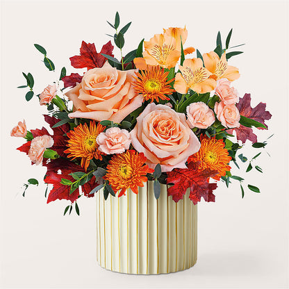 Spiced Latte Bouquet with Ivory Vase –  Rhodes Family Price Chopper, Branson MO