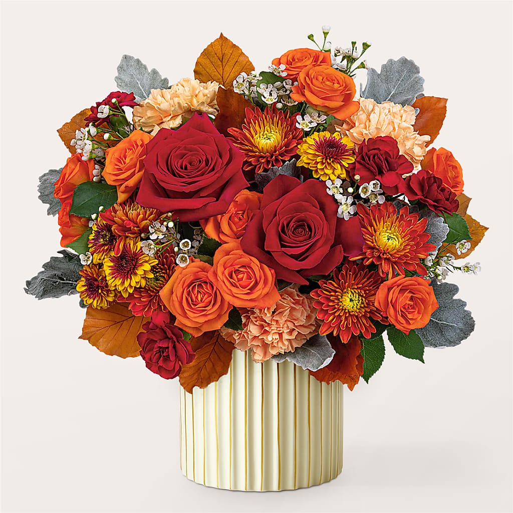 Merlot Bouquet with Ivory Vase –  Rhodes Family Price Chopper, Branson MO