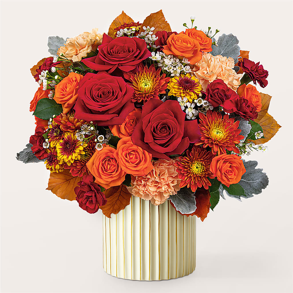 Merlot Bouquet with Ivory Vase –  Rhodes Family Price Chopper, Branson MO