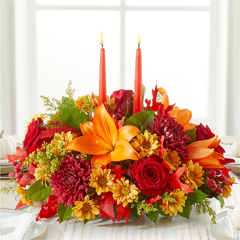 Autumn's Embrace Centerpiece –  Rhodes Family Price Chopper, Branson MO